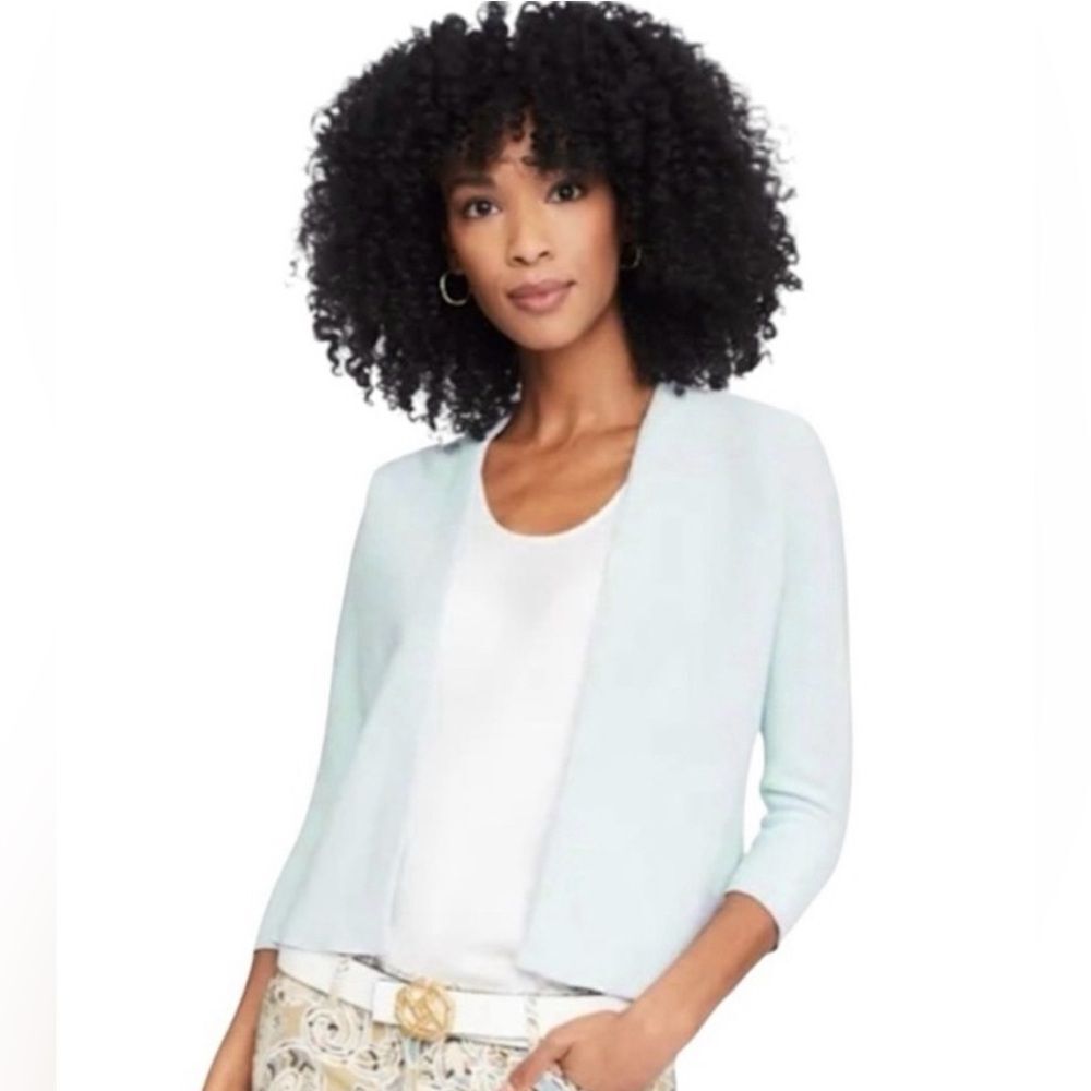 J. McLaughlin lajolla cardigan sweater celadon mint